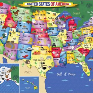 White Mountain UNITED STATES Jigsaw Puzzle Set 18x24 - 300 Pieces