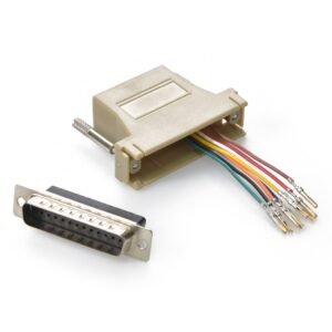 DB25M to RJ45 Modular Adapter - Serial Convertor - Beige